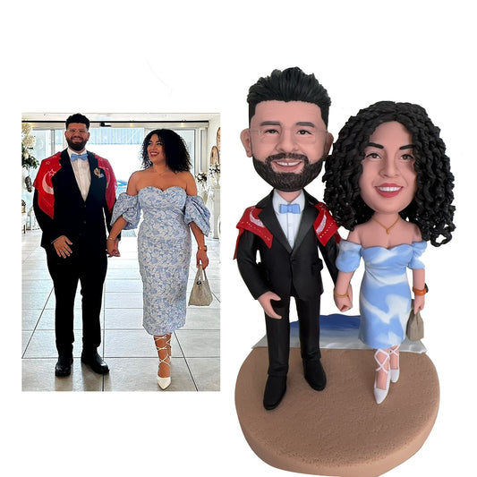 Custom Bobblehead Figures Personal Statue for Couple&Friends from Photo