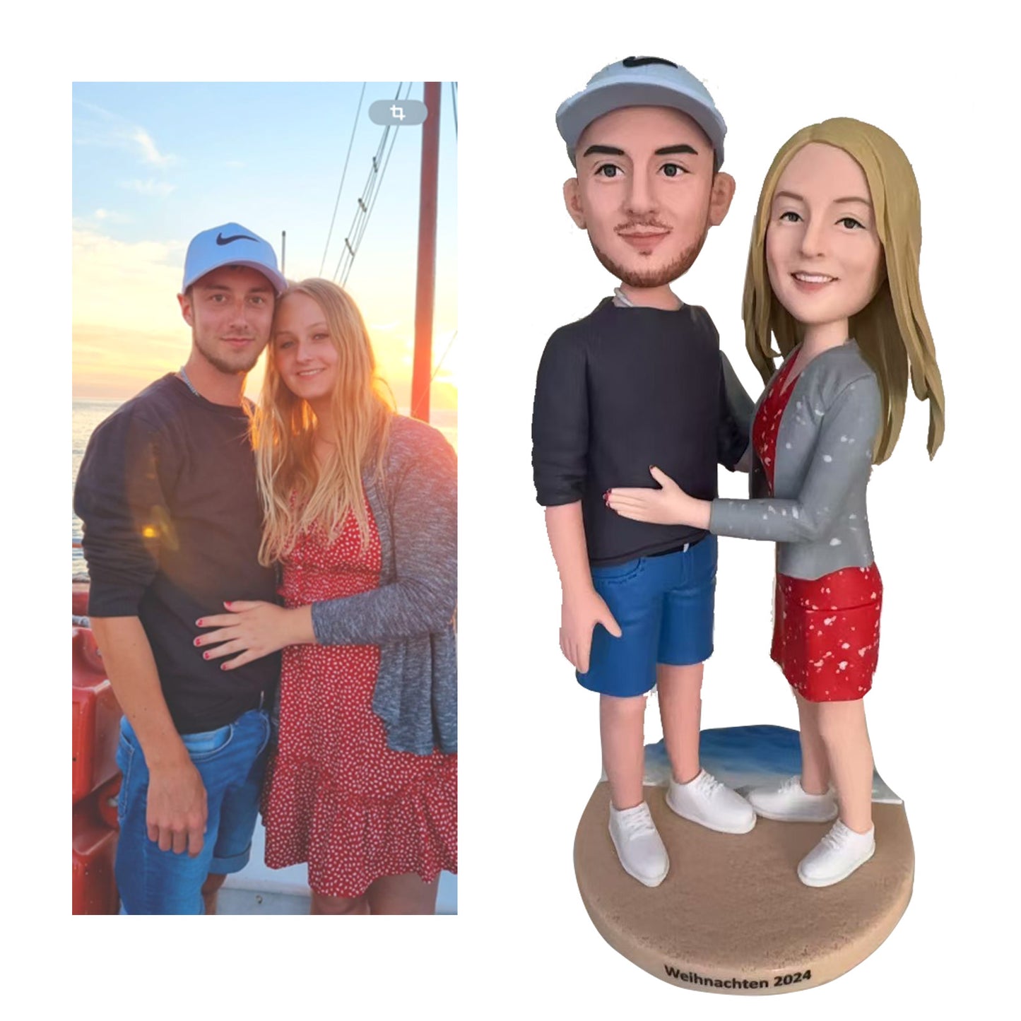 Bobblehead Customized Couple personlized from Your photos - Valentine's Day, Anniversary, Birthday, Wedding