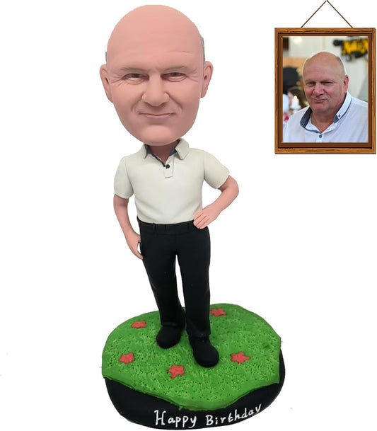 Custom Bobblehead Man Golfer based on Your photo