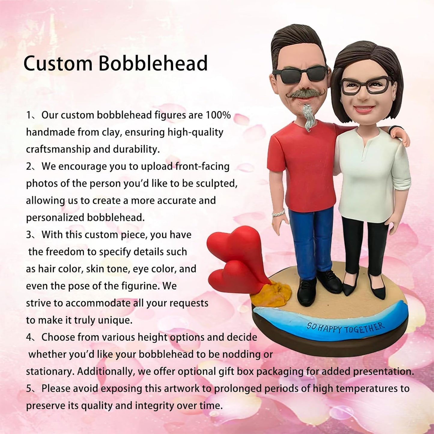 Custom Bobbleheads Couples, Personalized Wedding /Valentine's Day