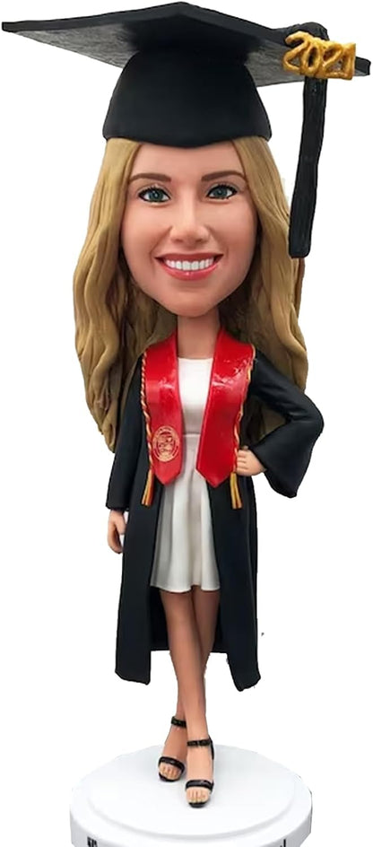 Female Personalized Students Custom Bobblehead graduate Gift Doll