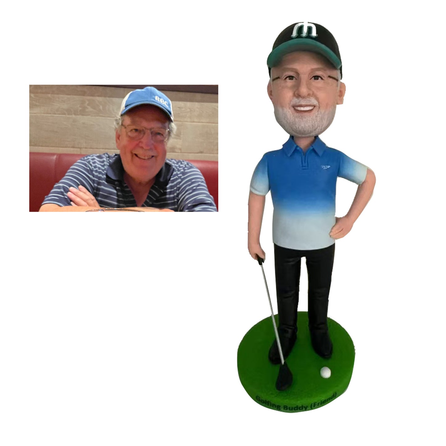 Custom Bobblehead from Your photos for Golfer