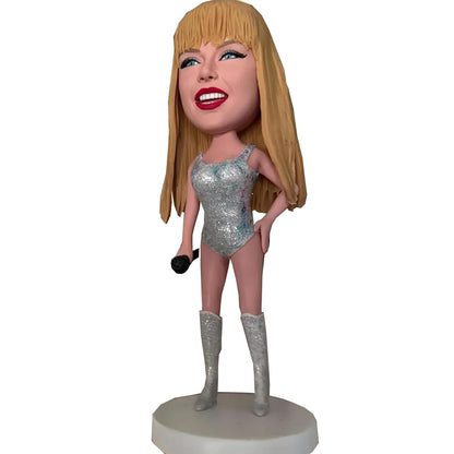 Custom Bobblehead Female Singer Custom Bobblehead Doll